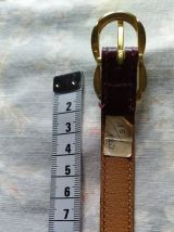 Ceinture fine rouge hermès en box calf 