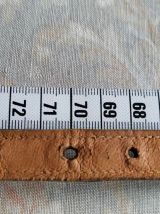 Ceinture fine reptile verte  belle boucle année 30/40