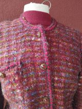 Veste tailleur Vintage  700% laine Tressée . Superbes bouton