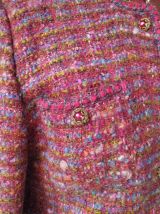Veste tailleur Vintage  700% laine Tressée . Superbes bouton