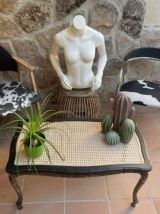 Fauteuil bois imprimé Vache