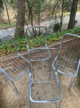 Ensemble chaises design métal chevron
