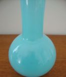 Soliflore vintage  en opaline bleu turquoise