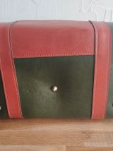 Sac de voyage 24H vintage - Vert &amp; marron fin années 70