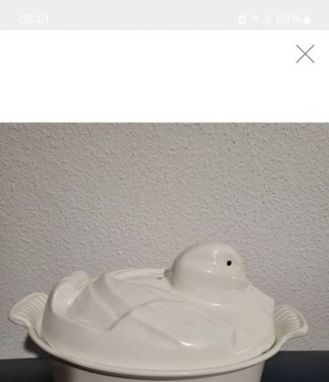 cocotte Le creuset ,fonte émaillée blanche