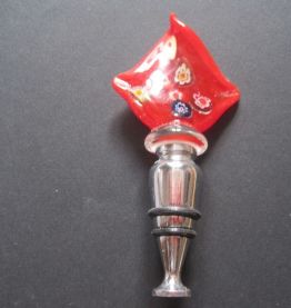 bouchon de bouteille en verre de Murano 