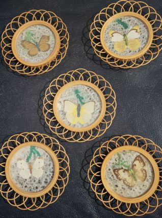 Dessous de verre en rotin 