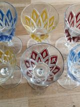 VMC REIMS  6 verres à vin rouge Série ARLEQUIN - Collection