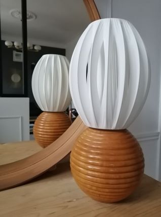 Lampe bois vintage 