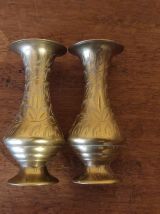 Deux vases laiton Inde