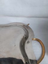 plateau argent laiton retro annees 1960
