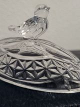 sucrier oiseau en cristal 