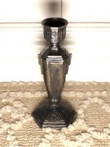 Ancien Bougeoir en métal période Art Déco - French