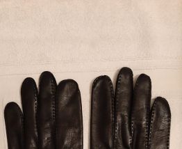 Gants en cuir noir doublés T8