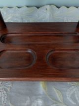 Miroir commode en bois foncé, inclinable