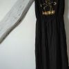 Robe noir blousée flamant rose soirée d'été femme  taille 38