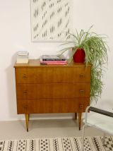 Commode scandinave année 60,  3 tirroirs. Ref Romy