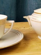 duo tasse théière en porcelaine fine du Berry - Massé et Sur