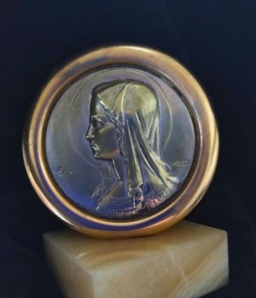 Portrait Religieux de la Vierge Marie - Vintage de 1920