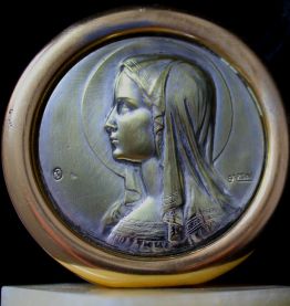 Portrait Religieux de la Vierge Marie - Vintage de 1920
