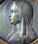 Portrait Religieux de la Vierge Marie - Vintage de 1920