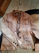 Veste vintage cuir agneau 