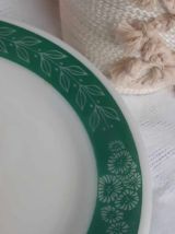 Set de 5 assiettes vintage en feuilles de laurier Pyrex