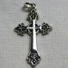 Ancienne petite Croix Pendentif en Métal Argenté