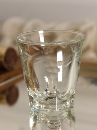 Ensemble de 3 Verres à Liqueur ou à Shot Gravés - Art Déco 