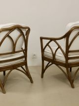 Paire de fauteuils McGuire année 70