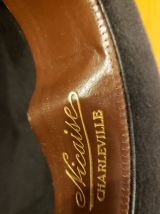 Ancien chapeau homme en feutre noir Mossant