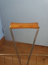 Porte-revue en métal doré, années 60-70