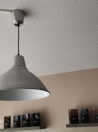 Suspension Alu Laqué gris 38cm