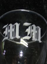 Ensemble de 3 Verres à Liqueur en Cristal gravés sur pied 