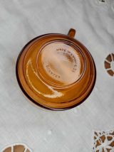 Ensemble de 5 tasses à café en verre ambré, DURALEX