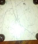 Table basse marbre et verre design Italie 1980  