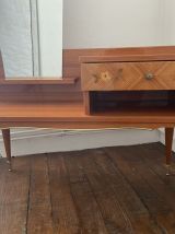 meuble d'entrée avec miroir coiffeuse ou console 1970
