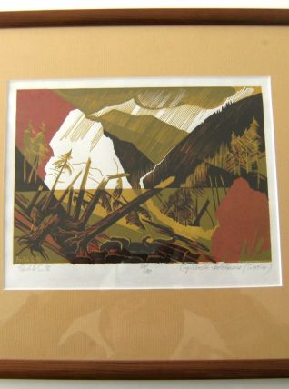 Cadre estampe lithographie numérotée Portik Sandor signée 