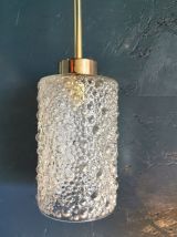 Lampe baladeuse suspension vintage années 60 laiton verre 