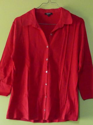 Chemisier coton rouge