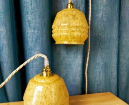 Lampe baladeuse à poser globe Clichy jaune