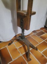 Lampadaire brutaliste bois fer forgé 