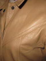 veste en cuir d'agneau souple femme vintage