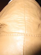 veste en cuir d'agneau souple femme vintage