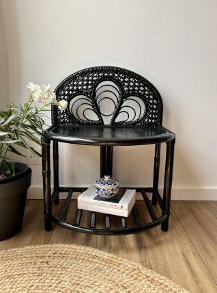 Table d’appoint console en rotin osier