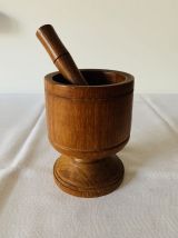 Mortier en bois et  son pilon