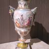 Pot couvert porcelaine de Saxe XIXème S. 40 cm de haut