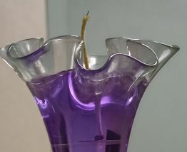  Vase festonné bougie gel lavande CLOS D'AGUZON