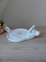 Vintage Plat à camembert en porcelaine Revol avec tête de va