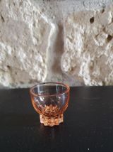 Service complet à liqueur en verre rose